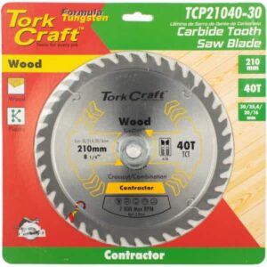 BLADE CIRCULAR Saw CONTRACTOR 210MM X 40t TORK CRAFT auto part product photo