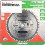 CARBIDE TOOTH CIRCULAR Saw BLADE ALUM 210X60T auto part product photo