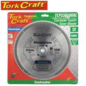 BLADE CIRCULAR Saw CONTRACTOR ALUMINIUM 250MM X 100T TORK CRAFT ™ auto part product photo