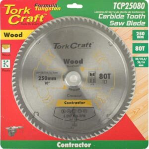 BLADE CIRCULAR Saw CONTRACTOR 250MM X 80t TORK CRAFT ™ auto part product photo