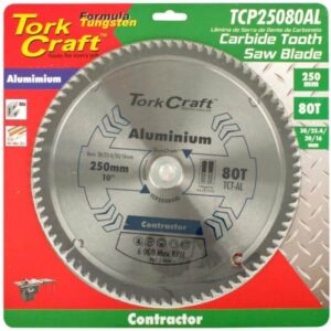 BLADE CIRCULAR Saw CONTRACTOR ALUMINIUM 250MM X 80t TORK CRAFT ™ auto part product photo