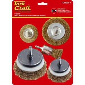 WIRE BRUSH Kit 5 PIECE 6mm SHAFT ™ auto part product photo