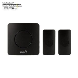 DOORBELL WIRELESS 2x WATER RESISTANT TRANSMITTER BLACK Bbl auto part product photo