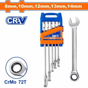 SPANNER RATCHET Set 5 PIECES 8 10 12 13 14MM WADFOW ™ auto part product photo