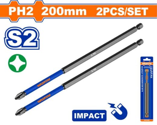 Bit Insert Impact Ph2 X 200Mm 2 Pieces ™ 1 Bit INSERT IMPACT Ph2 X 200MM 2 PIECES ™ auto part product photo