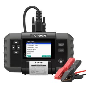 TOPDON BT600 Battery Tester | 12V/24V | 3.5″ Color Screen | Built‑in Thermal Printer, main photo