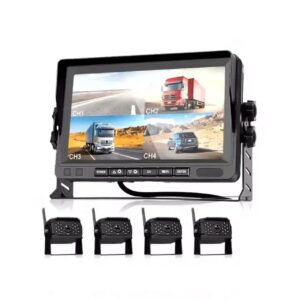 7″ HD Wireless Backup Kit | IPS AHD Monitor DVR | 4 Cameras | Split Screen | 100m, main photo