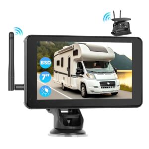 7″ IPS Wireless Reverse Camera Kit | Touch Monitor | Solar Powered 50m, main photo