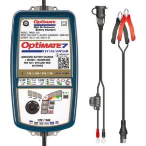 Optimate 7 Tm 260 8 Step 12v & 24v Battery Charger 10a 5a Maintainer Recovery auto part product photo