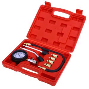 9 PCS Petrol Gas Engine Cylinder Compressor Gauge Meter Test Pressure Compression Tester Leakage Diagnostic Post Free auto