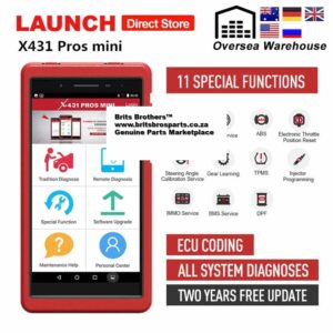 Launch X431 Pros Mini Auto Diagnostic Tool Full System X-431 Pro Pros Mini Car Scanner ECU Coding Analyzer 2 Years Free
