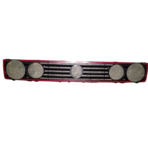Grille Double Light +Big Badge Hole Red Trim 1987-2009 (VW Citi Golf 1) auto part product photo
