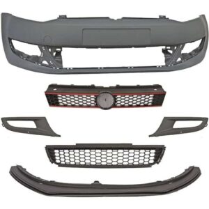 Front Bumper+Grille+Bumper Grille+Fog Lamp Hole+Spoiler GTI 2010-2015 (Volkswagen Polo 6R) auto part product photo