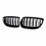 BM E92/E93 FACE-LIFT DOUBLE SLAT GLOSS BLACK KIDNEY GRILLS (non oem) auto part product photo
