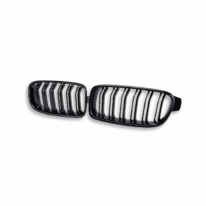 BM F30 DOUBLE SLAT GLOSS BLACK KIDNEY GRILLS (non oem) auto part product photo