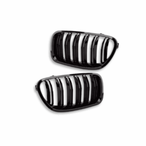BM F10 DOUBLE SLAT GLOSS BLACK KIDNEY GRILLS (non oem) auto part product photo