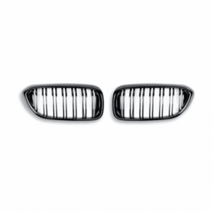BM G30 PRE-LCI DOUBLE SLAT GLOSS BLACK KIDNEY GRILL (non oem) auto part product photo