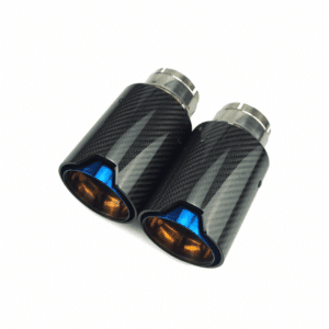 BM CARBON FIBRE-BURNT BLUE EXHAUST TIP 70X90 (NON OEM) auto part product photo
