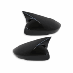 GOLF 8 GLOSS BLACK BATMAN STYLE STICK - ON MIRROR COVERS (non oem) auto part product photo