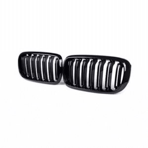 BM F15/F16 DOUBLE SLAT GLOSS BLACK KIDNEY GRILLS (non oem) auto part product photo