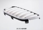 Bonnet Grille BMW E83 X3 Series Silver With Chrome Frame Lci Models Left auto part product photo