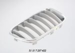Bonnet Grille BMW F25 X3 Series Silver With Chrome Frame Pre Lci Right auto part product photo