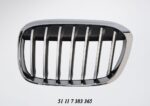 Bonnet Grille BMW F48 X1 Series Silver With Chrome Frame Pre Lci Models Left auto part product photo