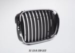 Bonnet Grille BMW E39 5 Series Black With Chrome Frame Pre Lci Left auto part product photo