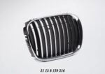 Bonnet Grille BMW E39 5 Series Black With Chrome Frame Pre Lci Right auto part product photo