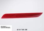 Reflector BMW F30 F32 F33 F36 Series Standard Bumper Pre Lci Models Right - main product image