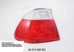 Rear Lamp BMW E46 3 Series Sedan White & Red Pre Facelift Left auto part product photo