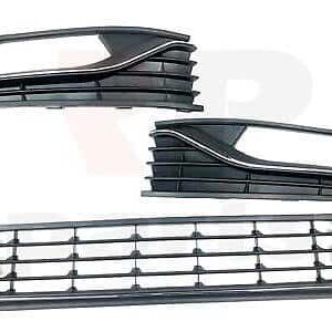 Volkswagen Polo Mk6 TSI Grills Center Sides L R 2015 Up auto part product photo