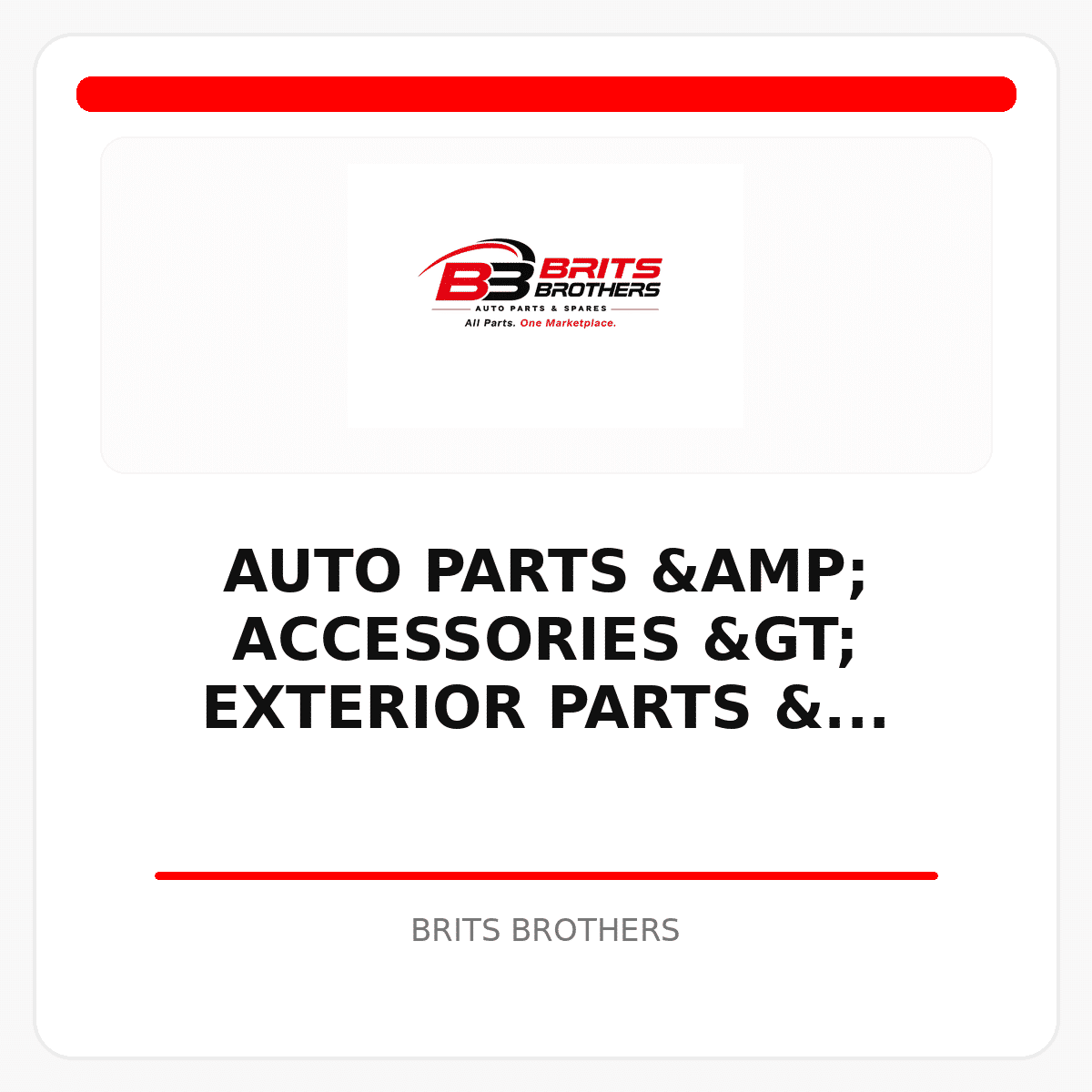 Auto Parts & Accessories > Exterior Parts > Grill