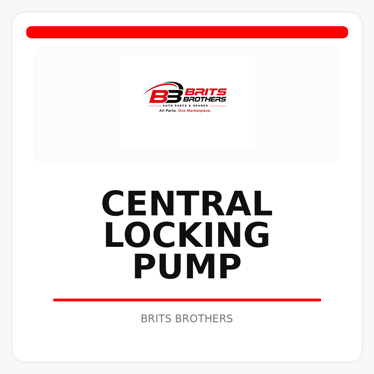Central Locking Pump