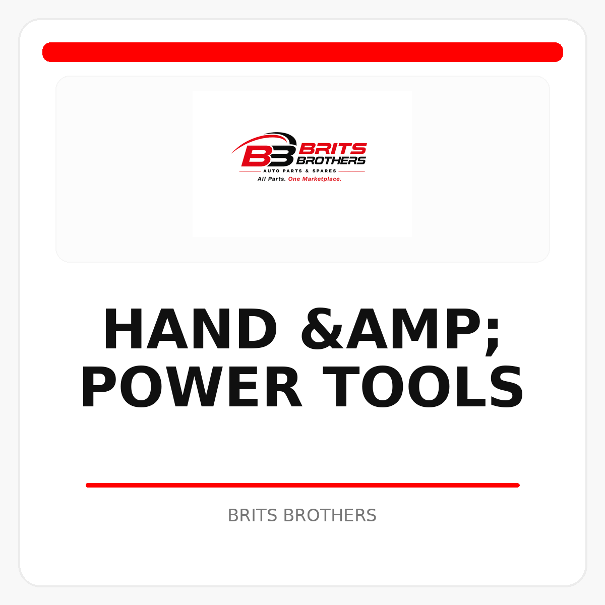 HAND & POWER TOOLS