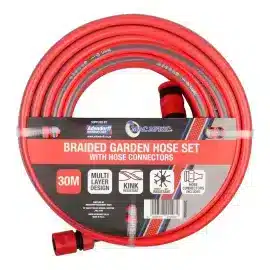 MAC AFRIC 30m Braided Garden Hose Set with connectors
