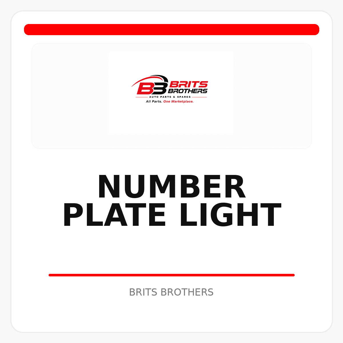 Number Plate Light