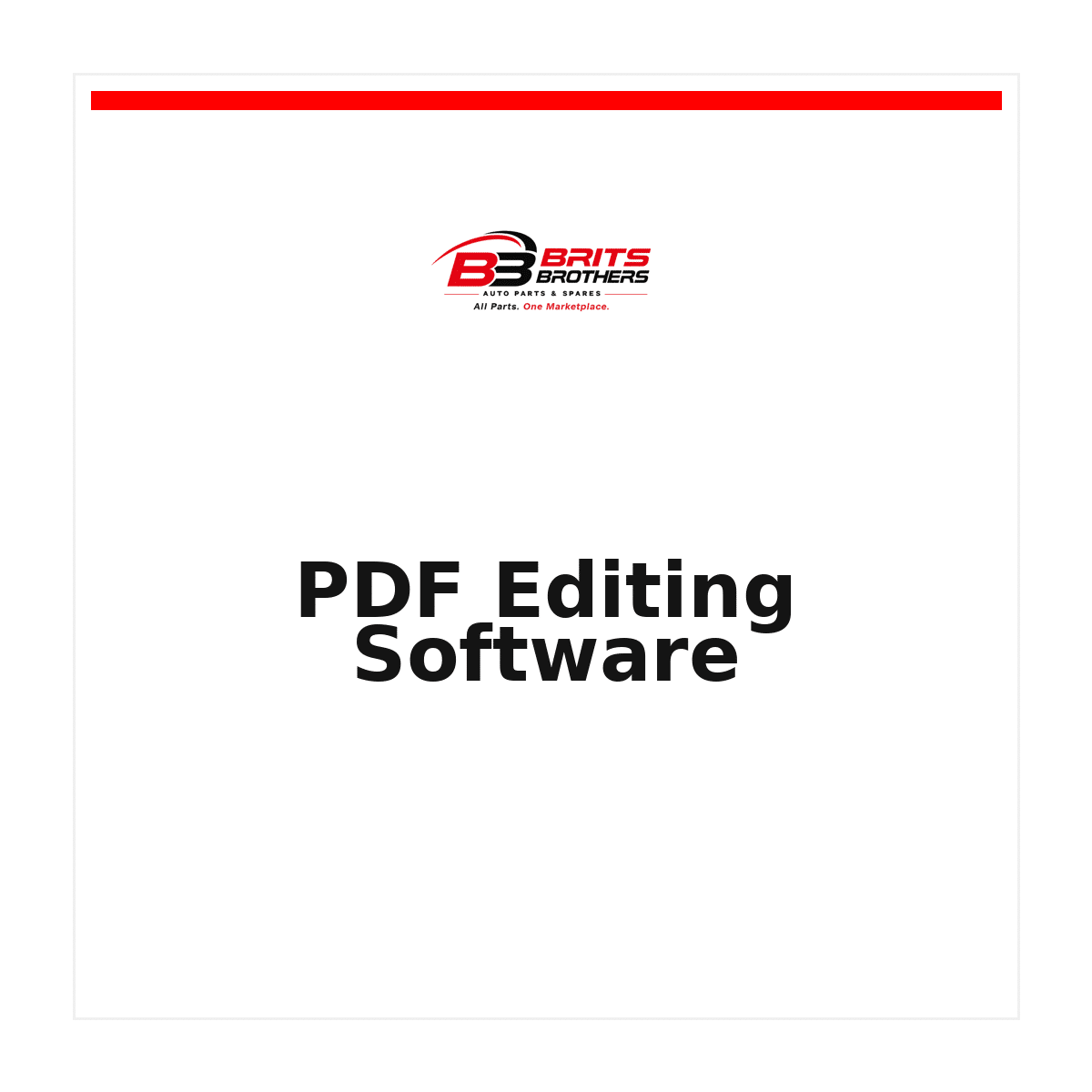 PDF Editing Software