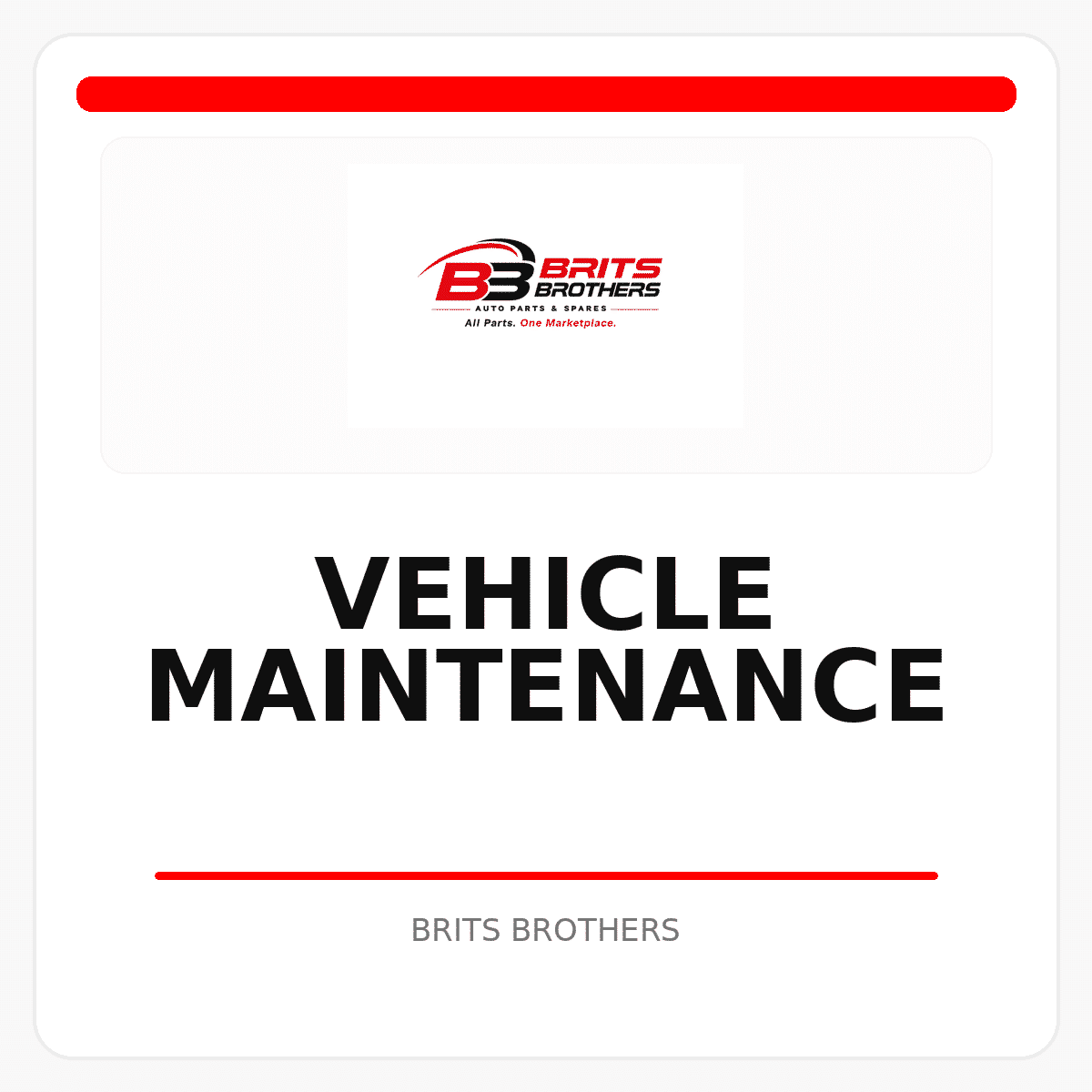 VEHICLE MAINTENANCE