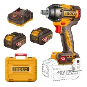 Ingco 42V Impact Wrench 1/2" Kit | 600 Nm | Brushless | P42M - main product image