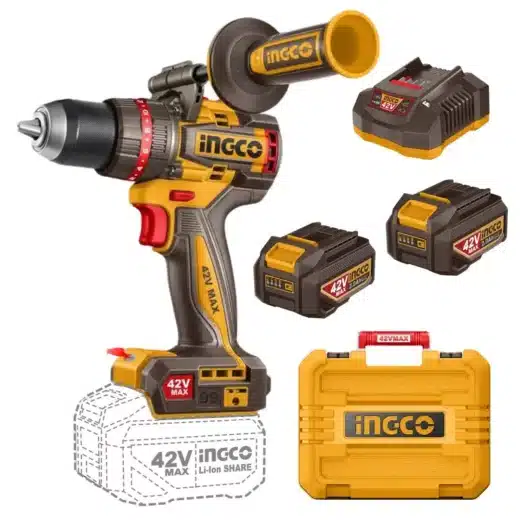 Ingco 42V Impact Drill Kit | 99 Nm | Brushless | P42M 1 Ingco 42V Impact Drill Kit | 99 Nm | Brushless | P42M - main product image
