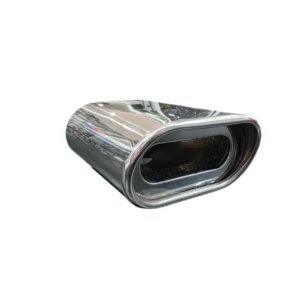 flat oval exhaust tip chrome - main product image