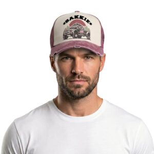 Bakkie Red Single Curved Cap New