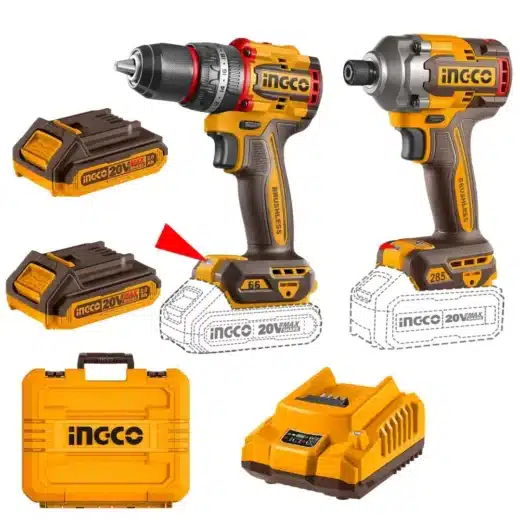 Ingco 20V Impact Drill + Driver Kit - Brushless 1 Ingco 20V Impact Drill + Driver Kit - Brushless - main product image