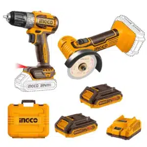 Ingco 20V Drill + Mini Grinder Kit - Includes Batteries - main product image