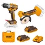 Ingco 20V Drill + Mini Grinder Kit - Includes Batteries - main product image