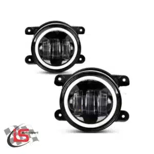 UNIVERSAL DRL ANGLE EYE FOG LIGHTS 90MM - main product image