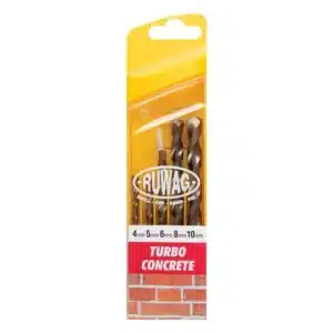 Ruwag 5 Piece Turbo Concrete Drill Bit Set - main product image