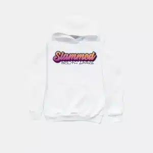 LARGE SLAMMED SA HOODIE WHITE - main product image