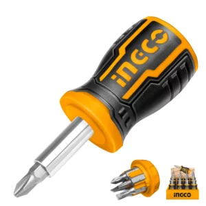 INGCO S/DRIVER STUBBY 8IN1 SET 12 IN DISPLAY BOX - main product image